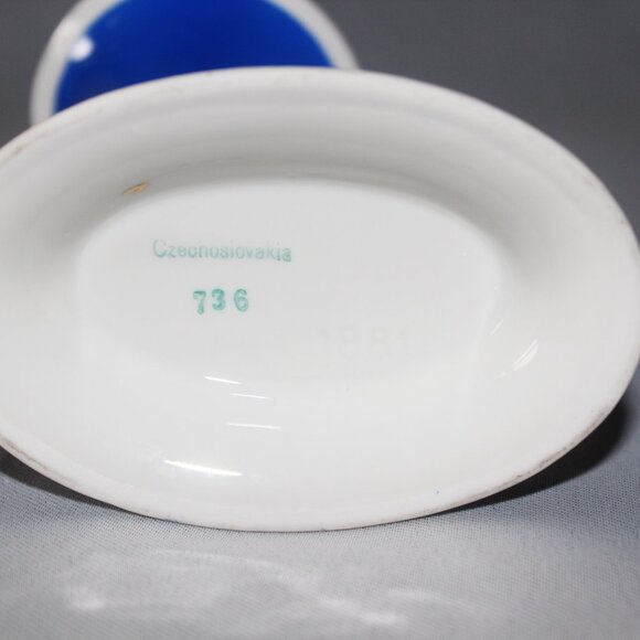 Porcelain Cornucopia Horn of Plenty | Czechoslovakia Porcelain Vases - Picture 9 of 9